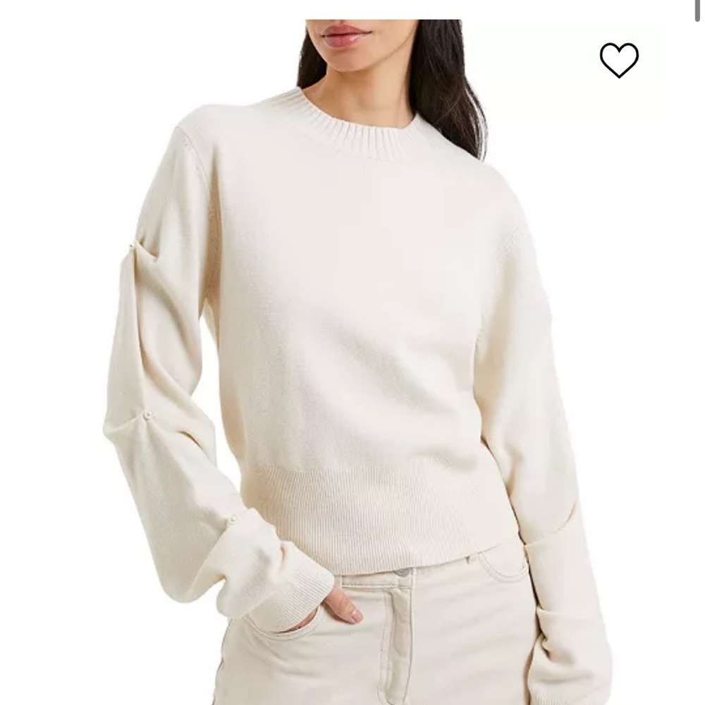 French Connection Women’s Pearl Sleeve Sweater